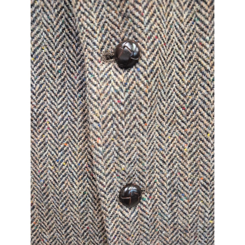 Kuppenheimer 44R Harris Tweed Blazer Mens Large Wool Herringbone Sport Coat - Picture 6 of 8